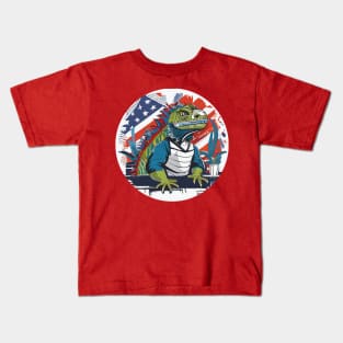 Iguana flag Kids T-Shirt